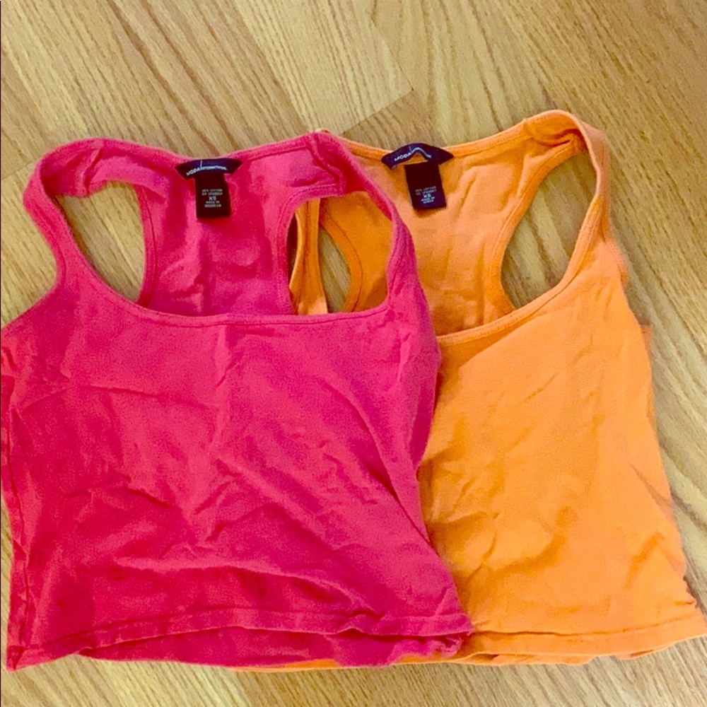 Sports tank tops with built in sports bra